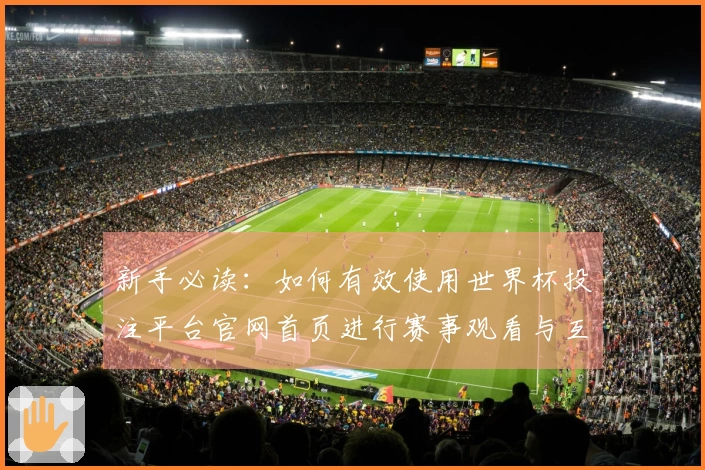 新手必读：如何有效使用世界杯投注平台官网首页进行赛事观看与互动